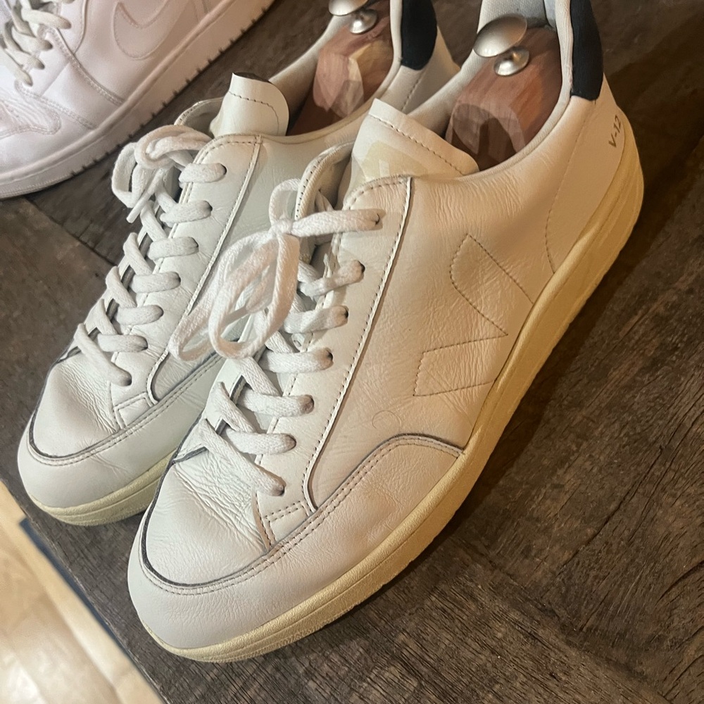 Veja V12 Men's White Sneakers - Size 46